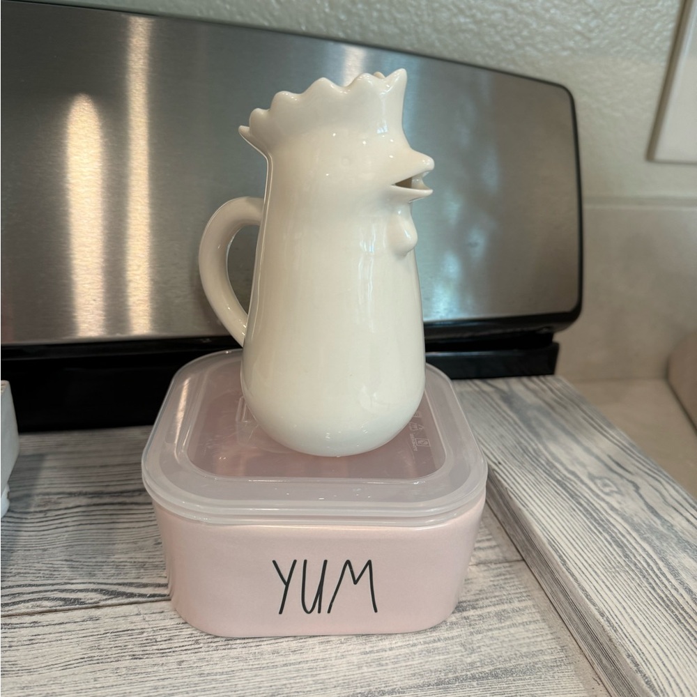 Ceramic rooster creamer. Rae Dunn piece not included